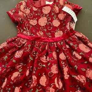 Disney Princess Snow White Sequin Apple Party Dress 9/10 BRAND NEW WITH TAGS